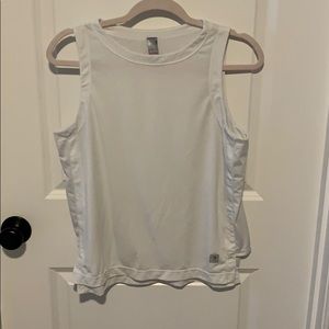 White workout tank